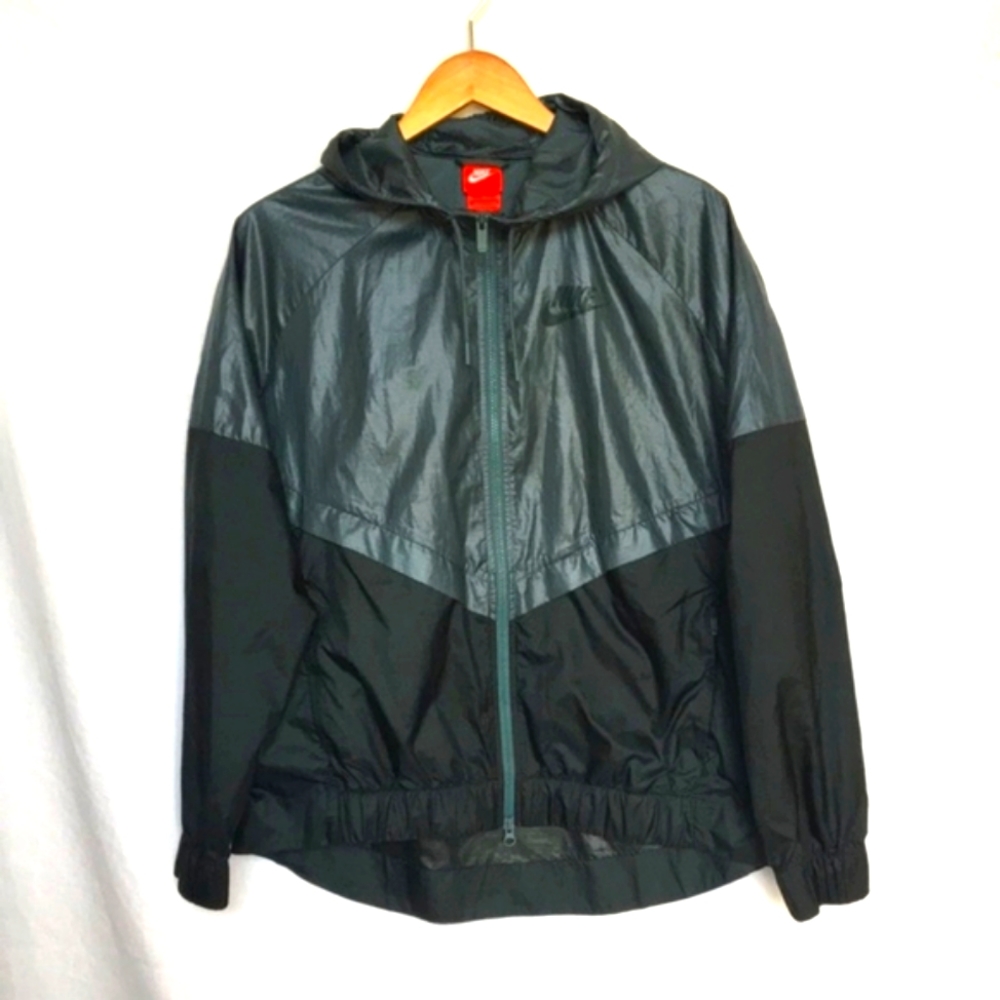 Nike Weather Resistant Full Zip Jacket Dark Green Mens XL